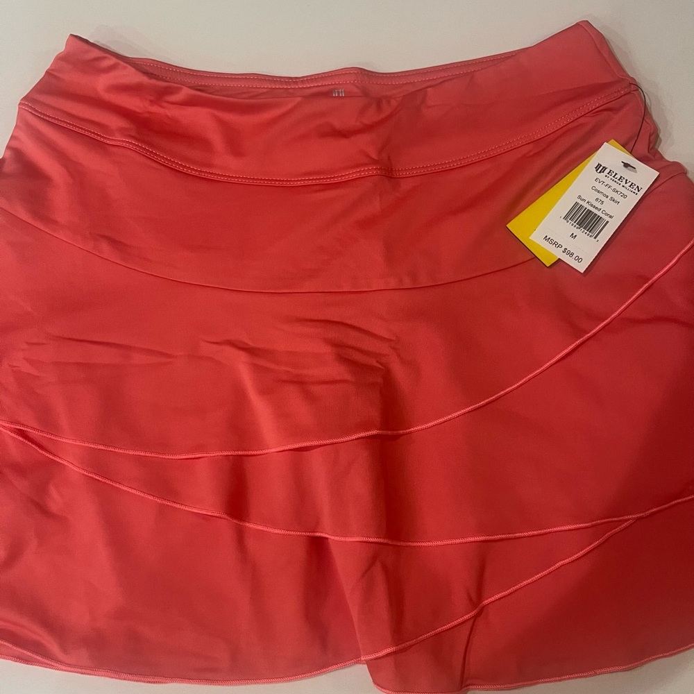 Eleven By Venus Williams Quick Dry Cosmo Skirt Sun Kissed Coral Size Medium NWT